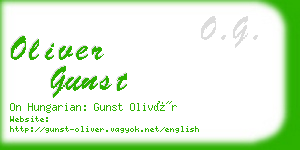 oliver gunst business card